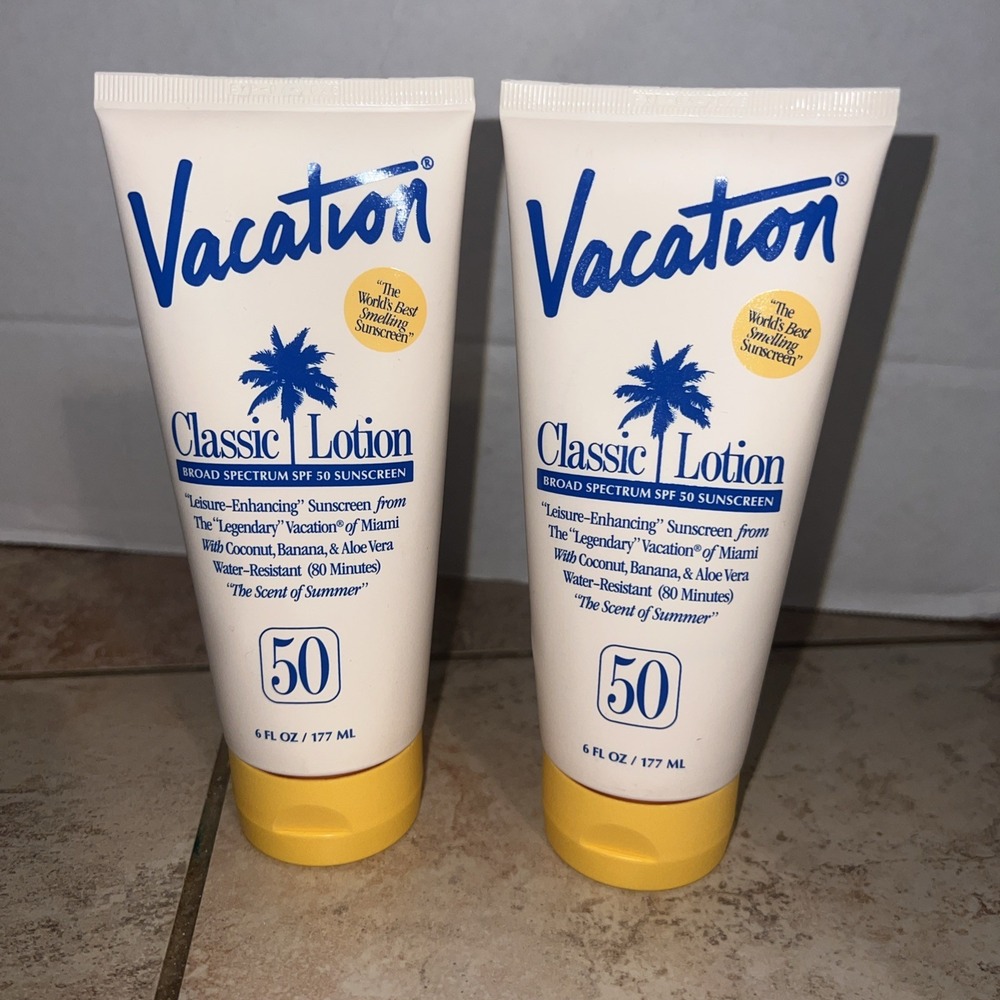 2 VACATION Classic Lotion Broad Spectrum‎ SPF 50 Sunscreen 6 fl oz New & Sealed